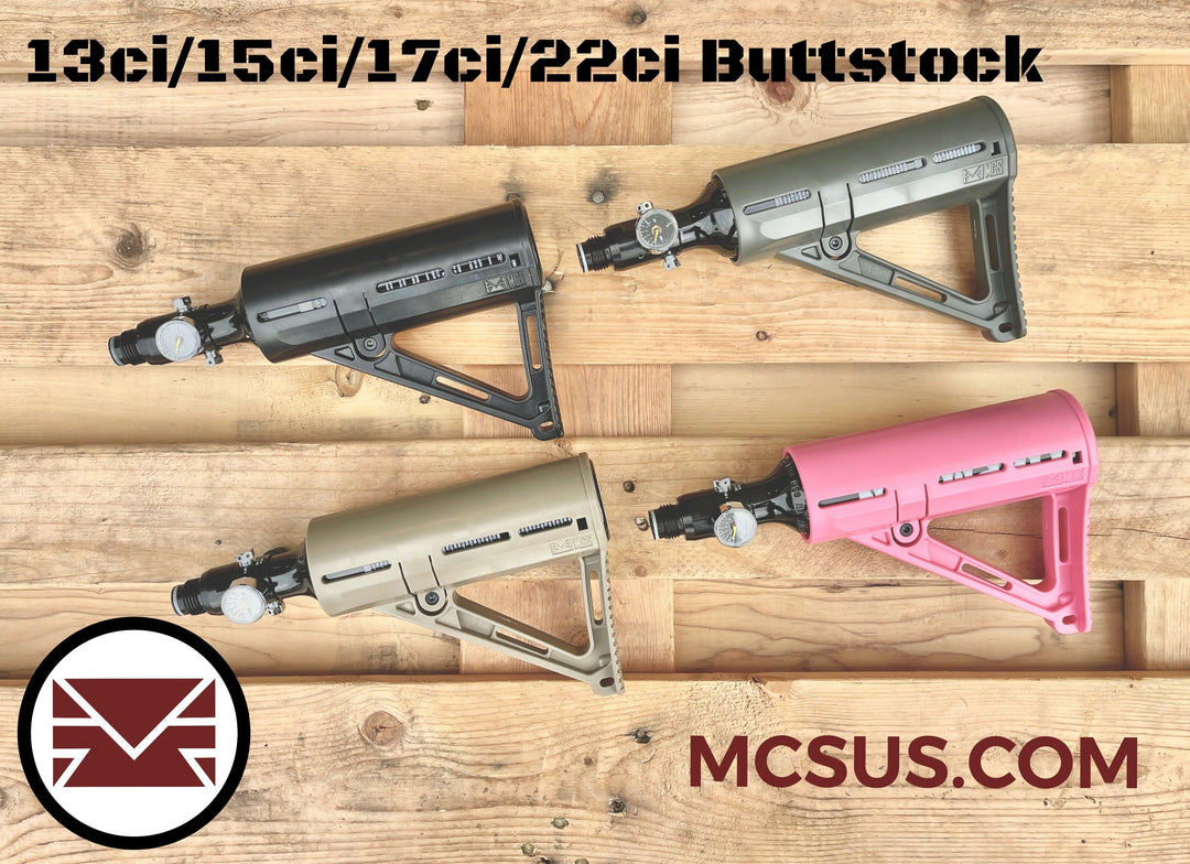 Cam Lever Lock Free Floating Universal Air Buttstock With Air Tank  (Option To Add Air Tank)