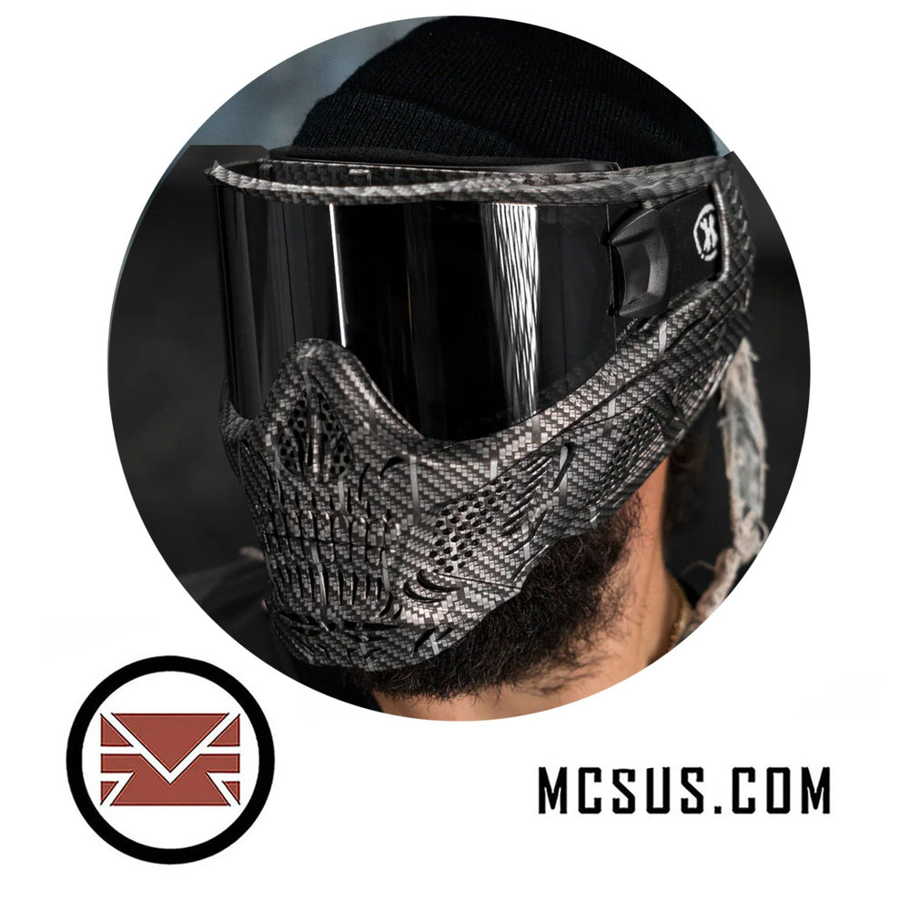 Carbon Machine Silver HSTL Skull Goggle (Chrome Thermal Lens)