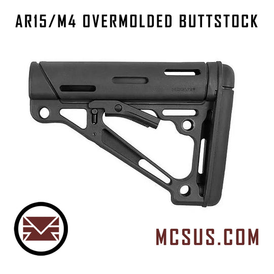 AR15/M4 OverMolded Mil-Spec Buffer Carbine Buttstock
