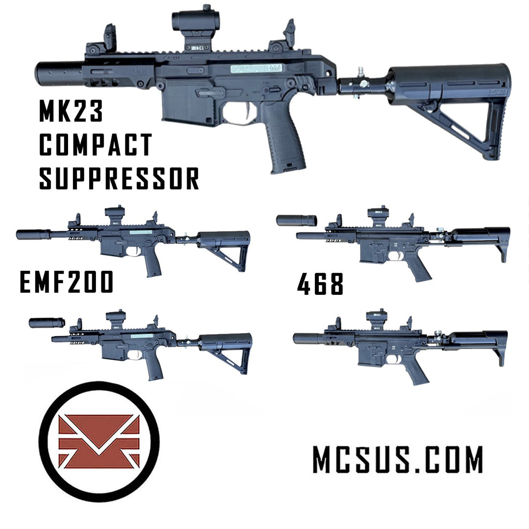 Compact MK23 SOCOM Silencer 7/8 muzzle threads (Optional MK23 or MK23 II Version)